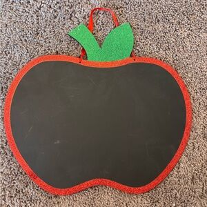 Apple Shaped Chalkboard with Red and Green Accents